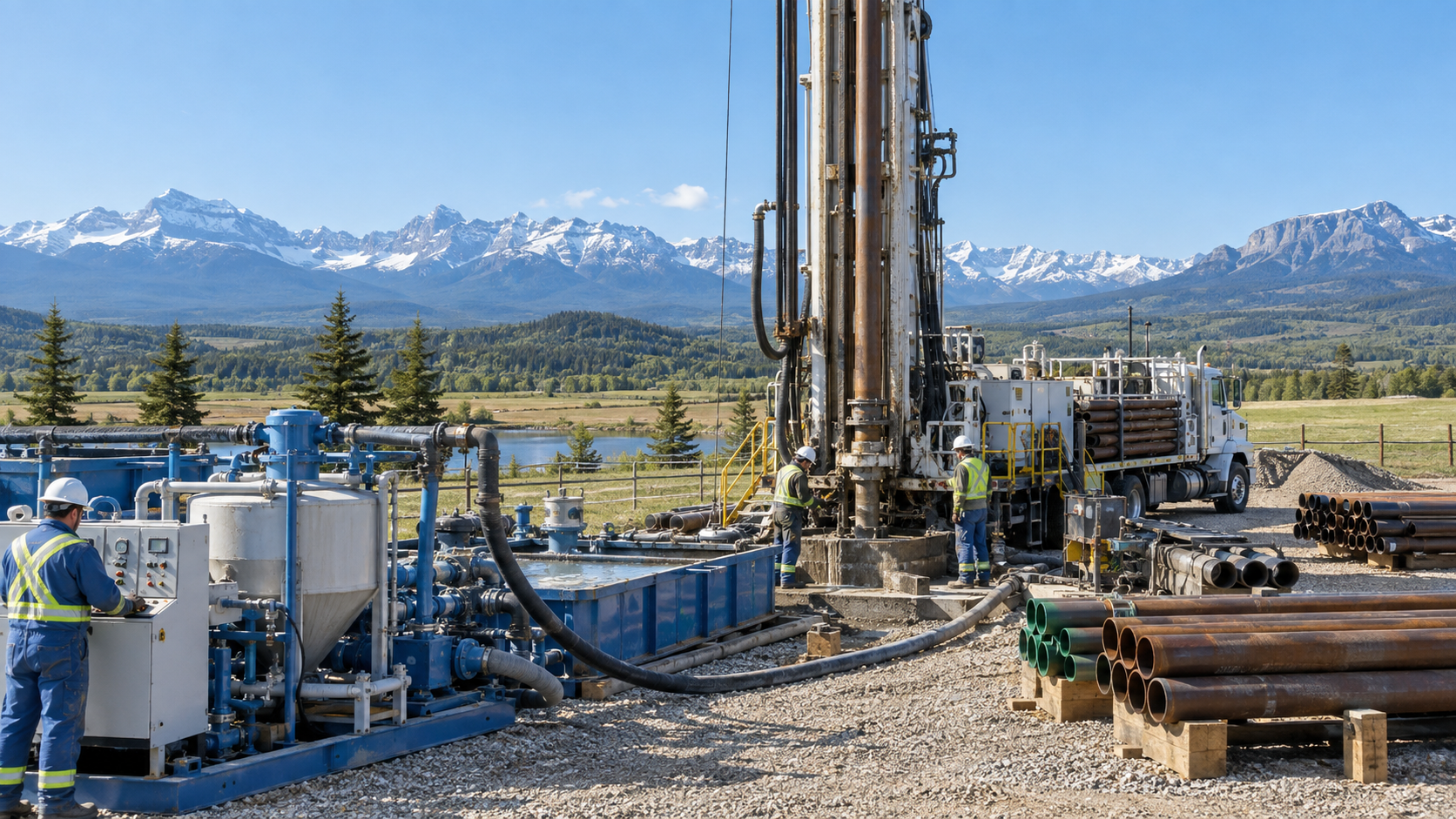 Direct rotary water-well drilling